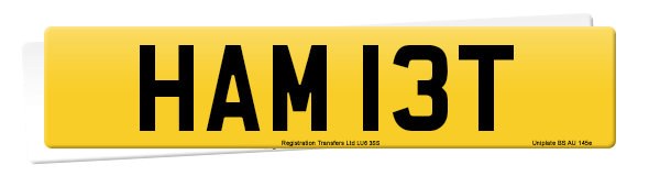 Registration number HAM 13T